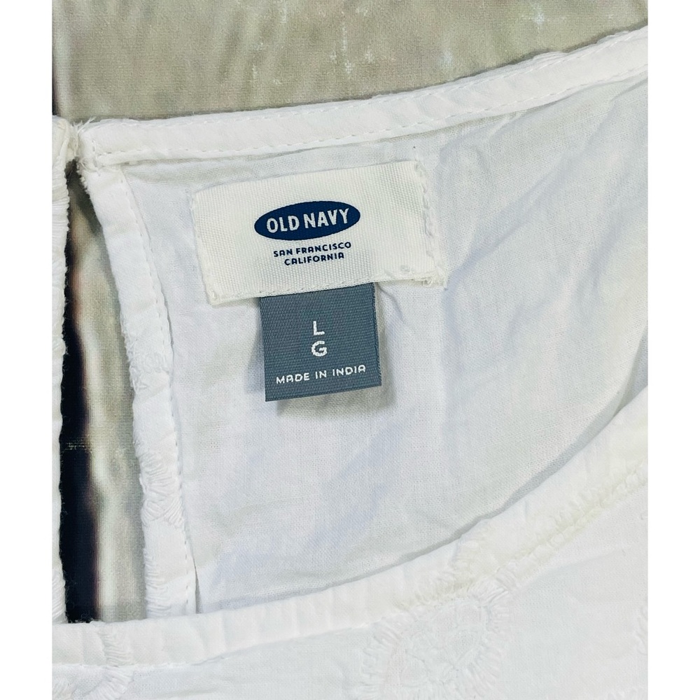 Old Navy White Embroidered Short Sleeve Dress NWT! - Picture 10 of 16